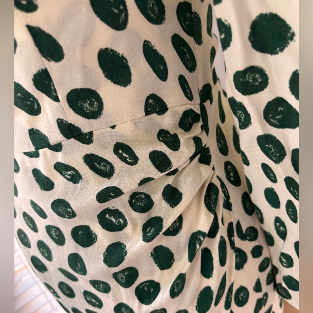 REFORMATION Hilda Dress green and white dots size 4 EUC - Picture 7 of 14